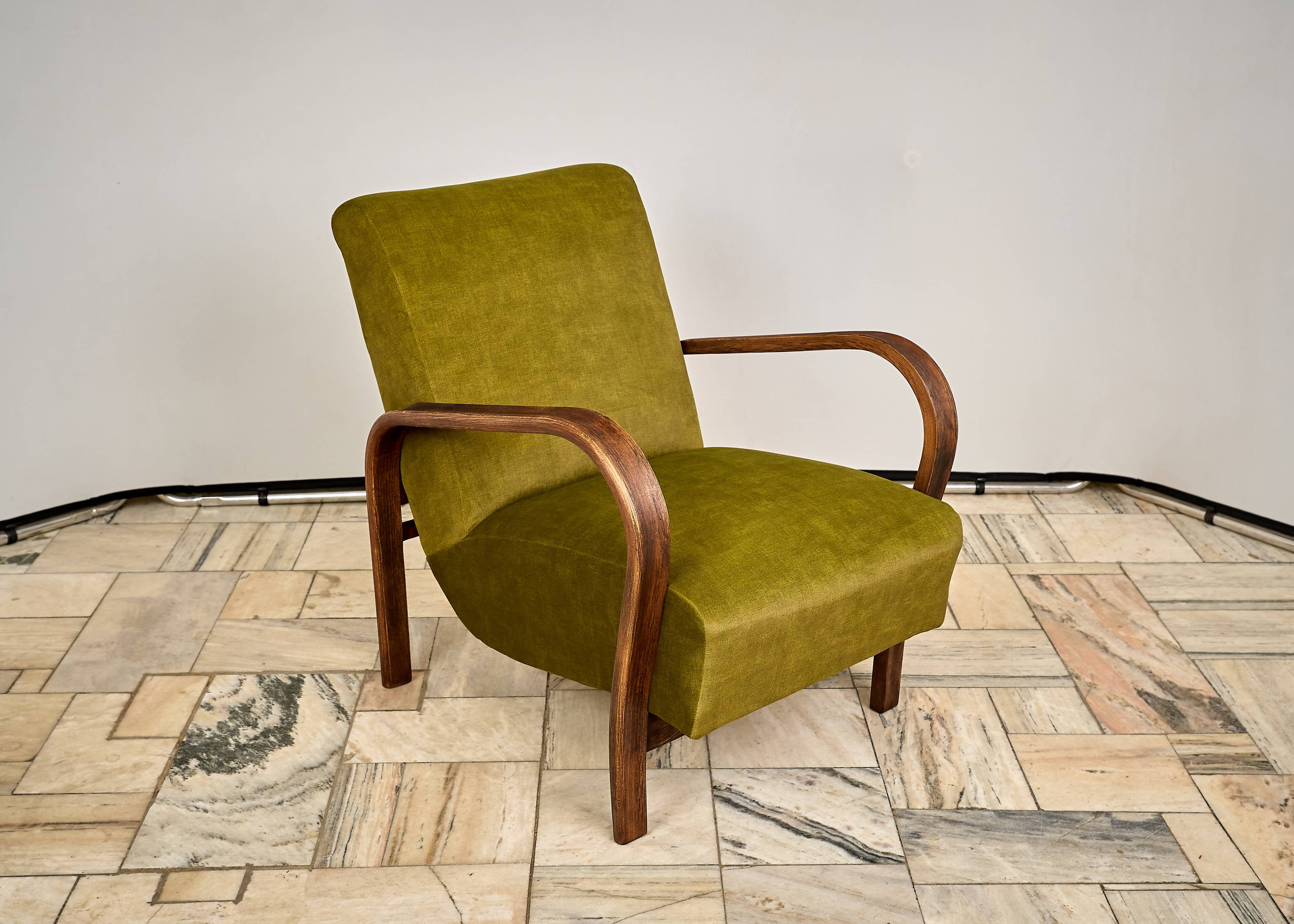 Armchair designed by K. Kozelka and A. Kropacek, Interier Praha, Czechoslov