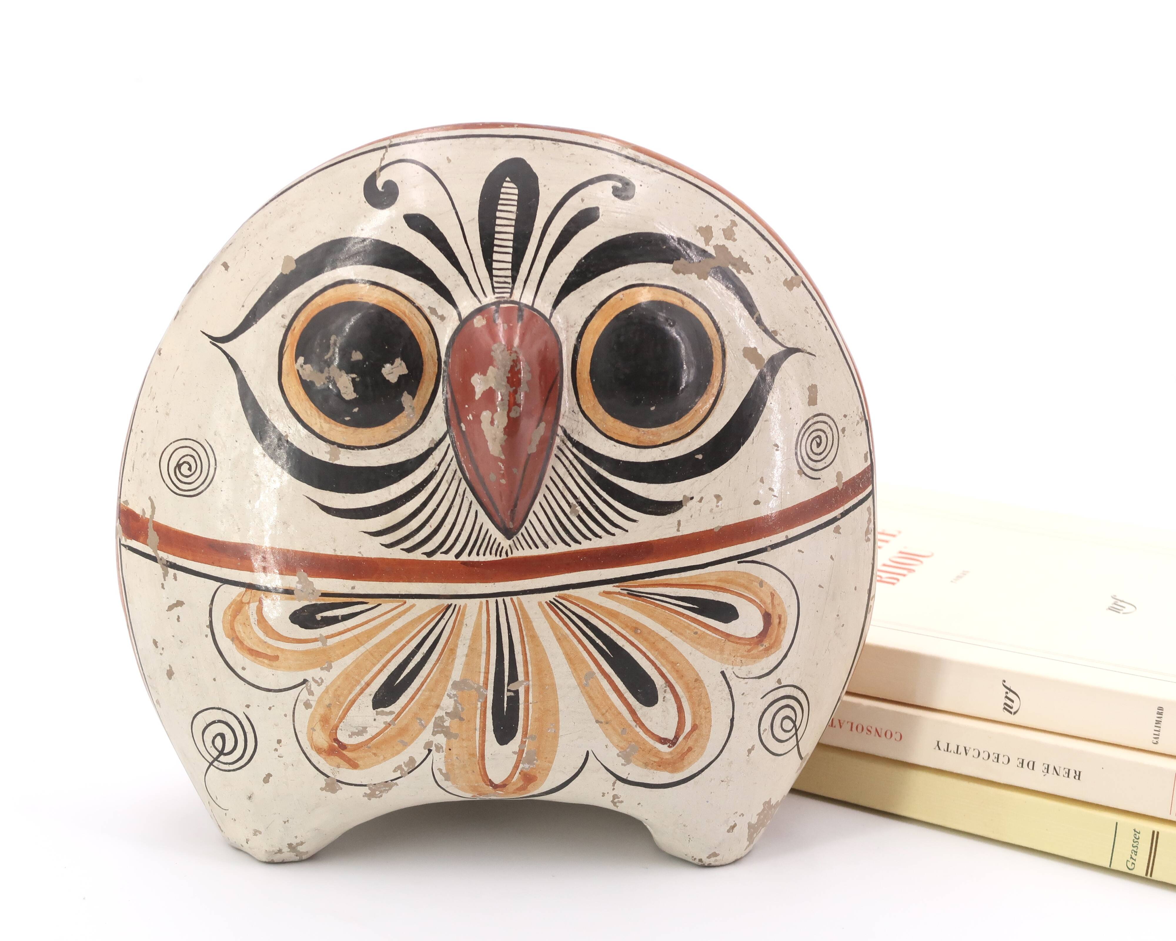 Mexican ceramic owl, 1970s