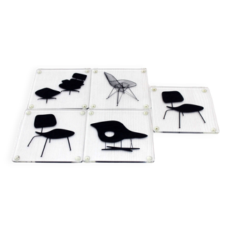 Set de 5 sous-verres Vitra Eames