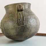 Greek terracotta vase, bronze patina
