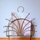 Brass magazine rack 60s