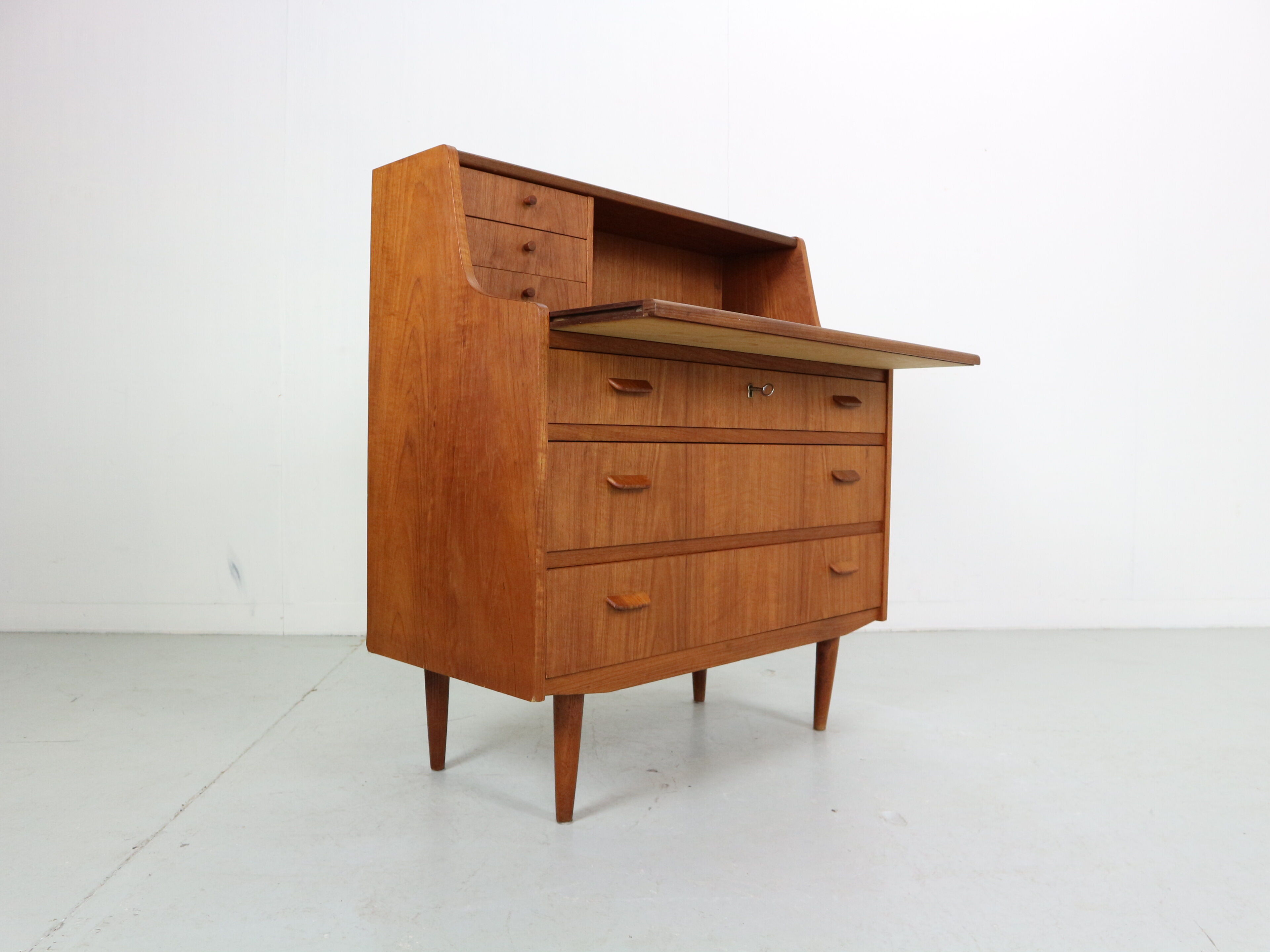 Mid- Century modern teak secretary- cabinet, 1960 Denmark