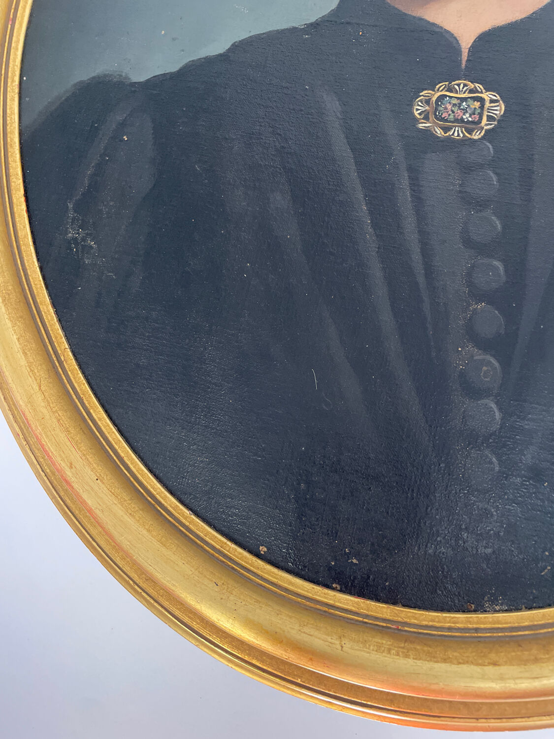 Oil painting on canvas, portrait of a woman.