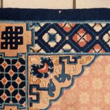 Antique 1930s Chinese Art Deco rug 64cm x 123cm - 1C1261