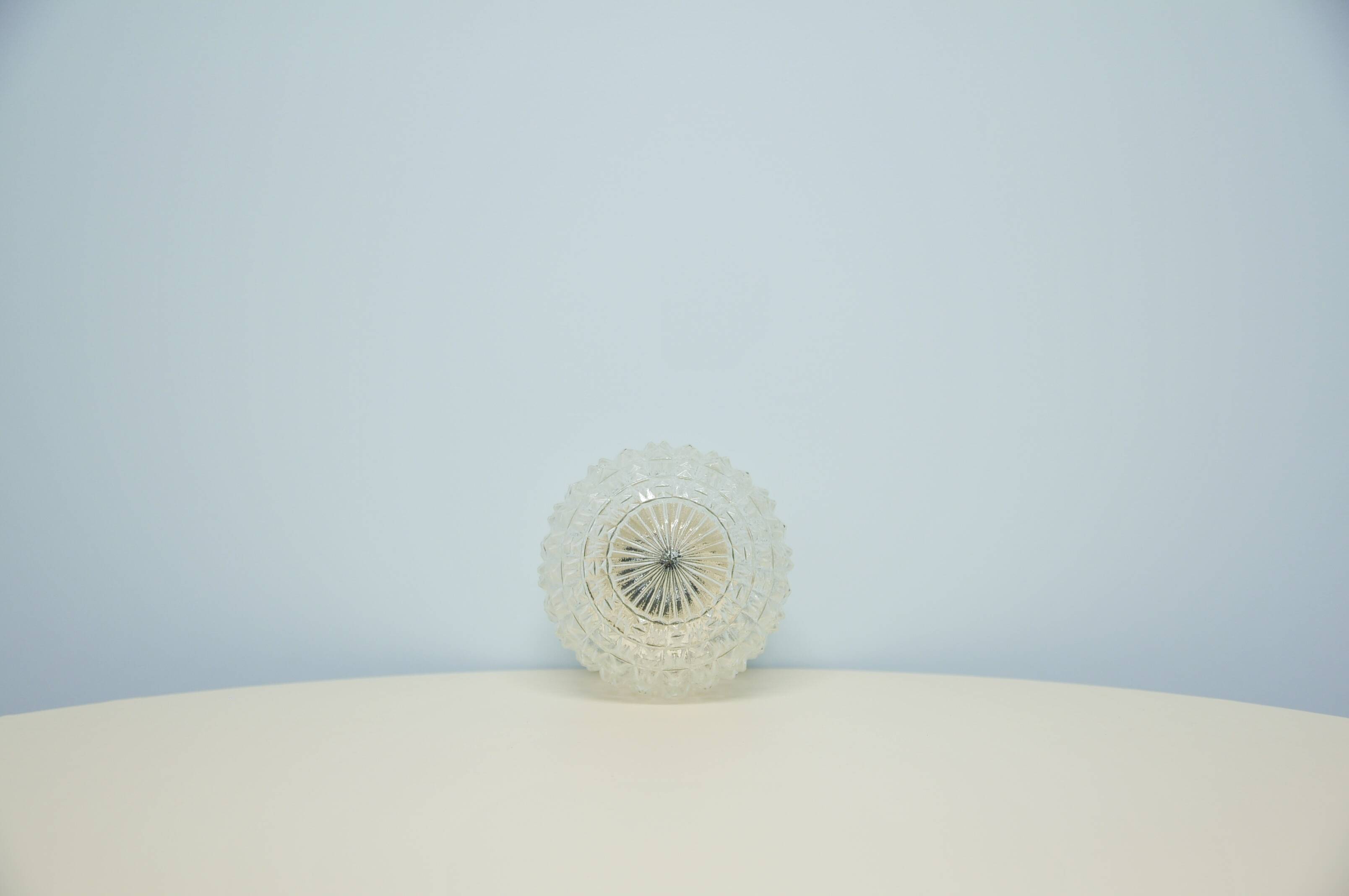 plafonnier rond en verre vintage