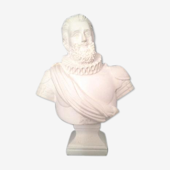 Henri IV Bust in cast plaster H:15cm
