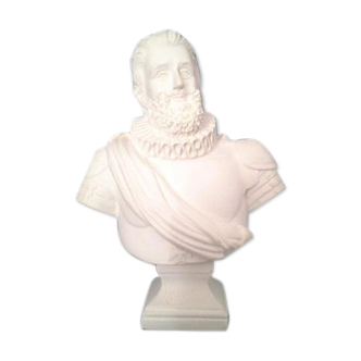 Henri IV Bust in cast plaster H:15cm