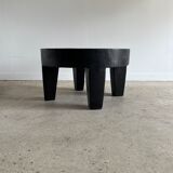 Coffee table en bois massif monoxyle noir