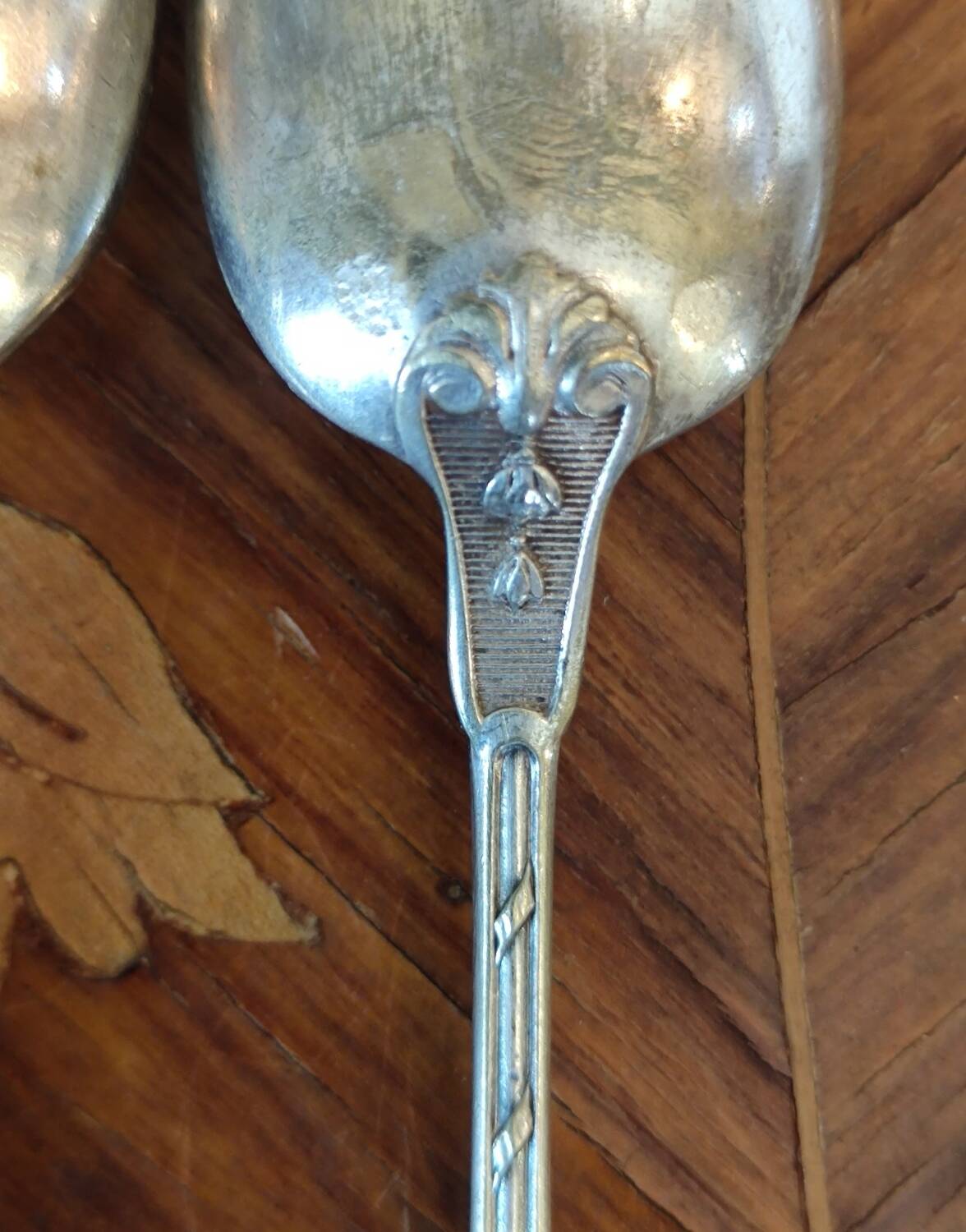 12 Old small silver-plated spoons