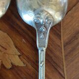 12 Old small silver-plated spoons