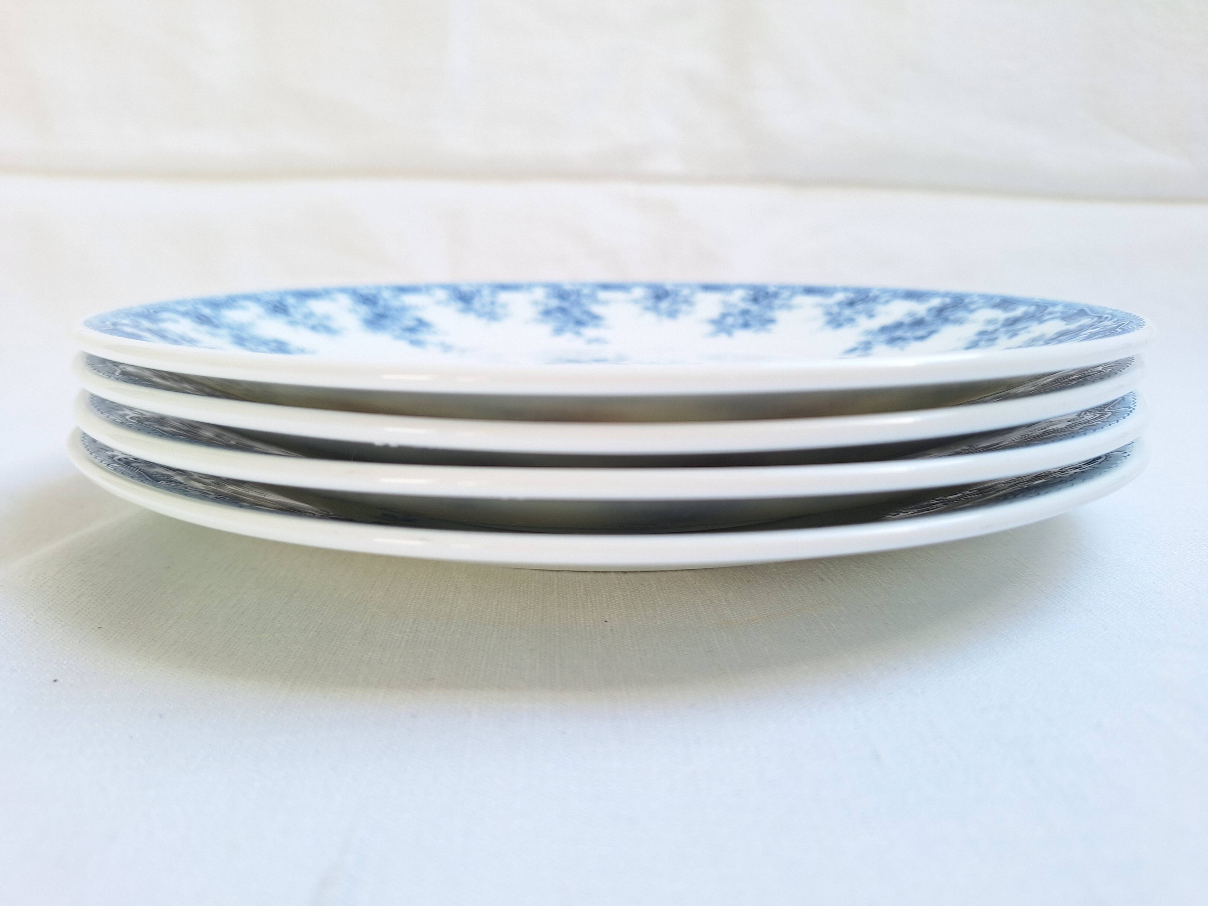 Blue Rivanel flat plates from the 1950s.