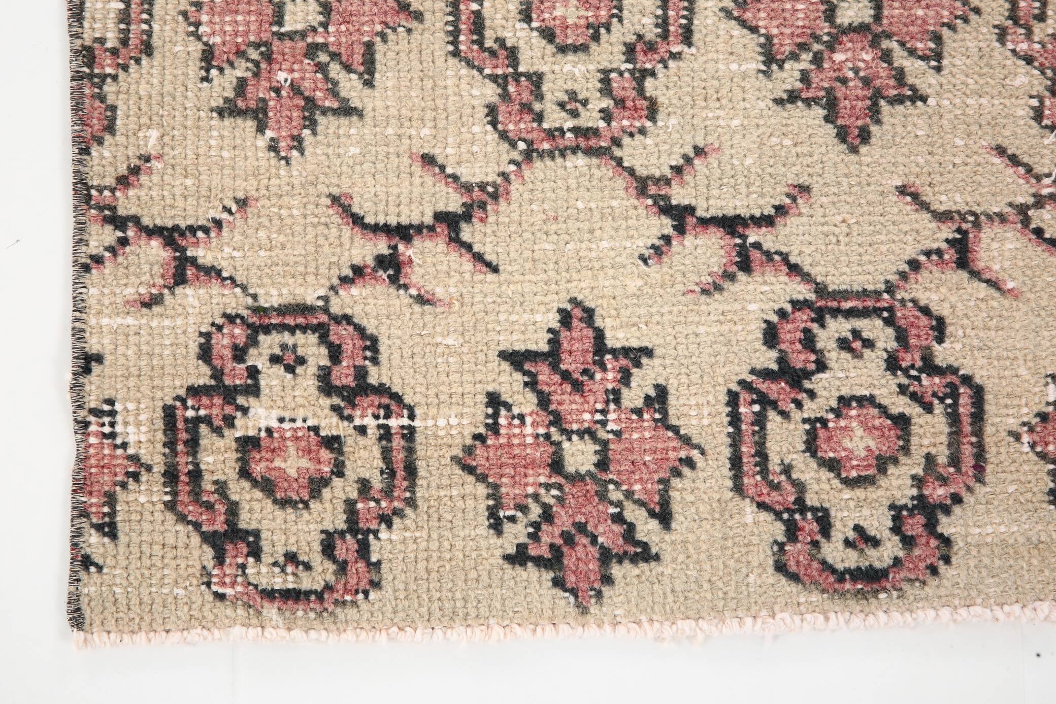 4x7 Rug For Living Room Soft Pastel Vintage Rug, 117x213Cm SK 3456