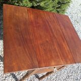 Antique victorian table, mahogany drop-leaf worktable, side table, circa 1880