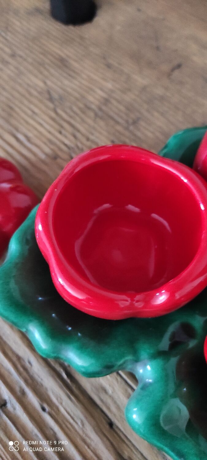 Ensemble poivrière, salière et pot a moutarde vintage