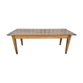 Farmhouse table in blond walnut 200 cm