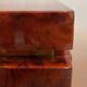 Bedside of Jean-Claude Mahey in elm magnifying glass and brass circa 1970