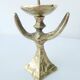 2 old candlesticks female model heavy brass