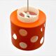 Space Age Hanging Lamp in Orange and White Polycarbonate, 1970s