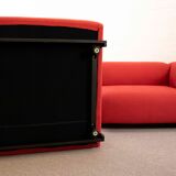 Vitra modular soft 5-seat sofa by Jasper Morrison in red Fabric