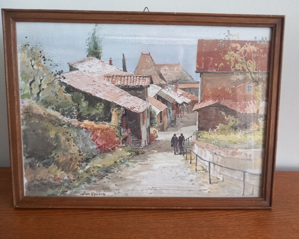 Picturesque village scene in Beaujolais Allain Renoux