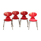 4 chaises Fourmi Arne Jacobsen par Fritz Hansen