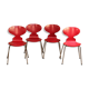 4 chaises Fourmi Arne Jacobsen par Fritz Hansen