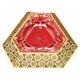 Antique Persian ashtray with triangular glass tray.