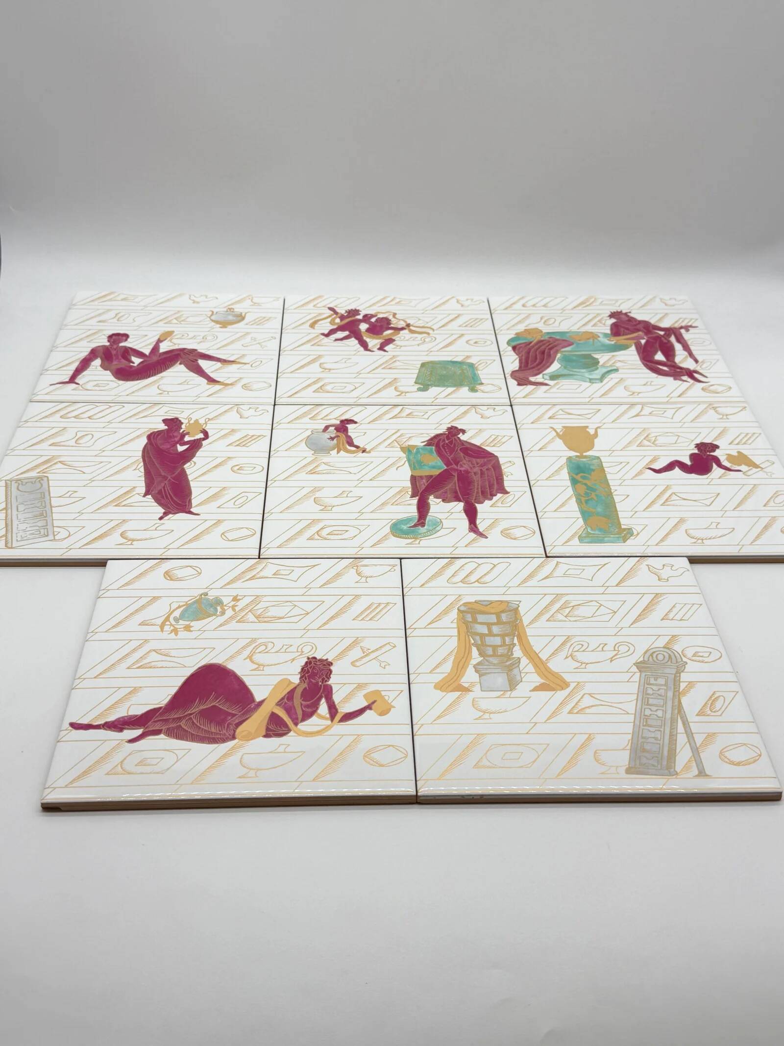 Gio Ponti ceramics — "The Classical Conversation", 1980s