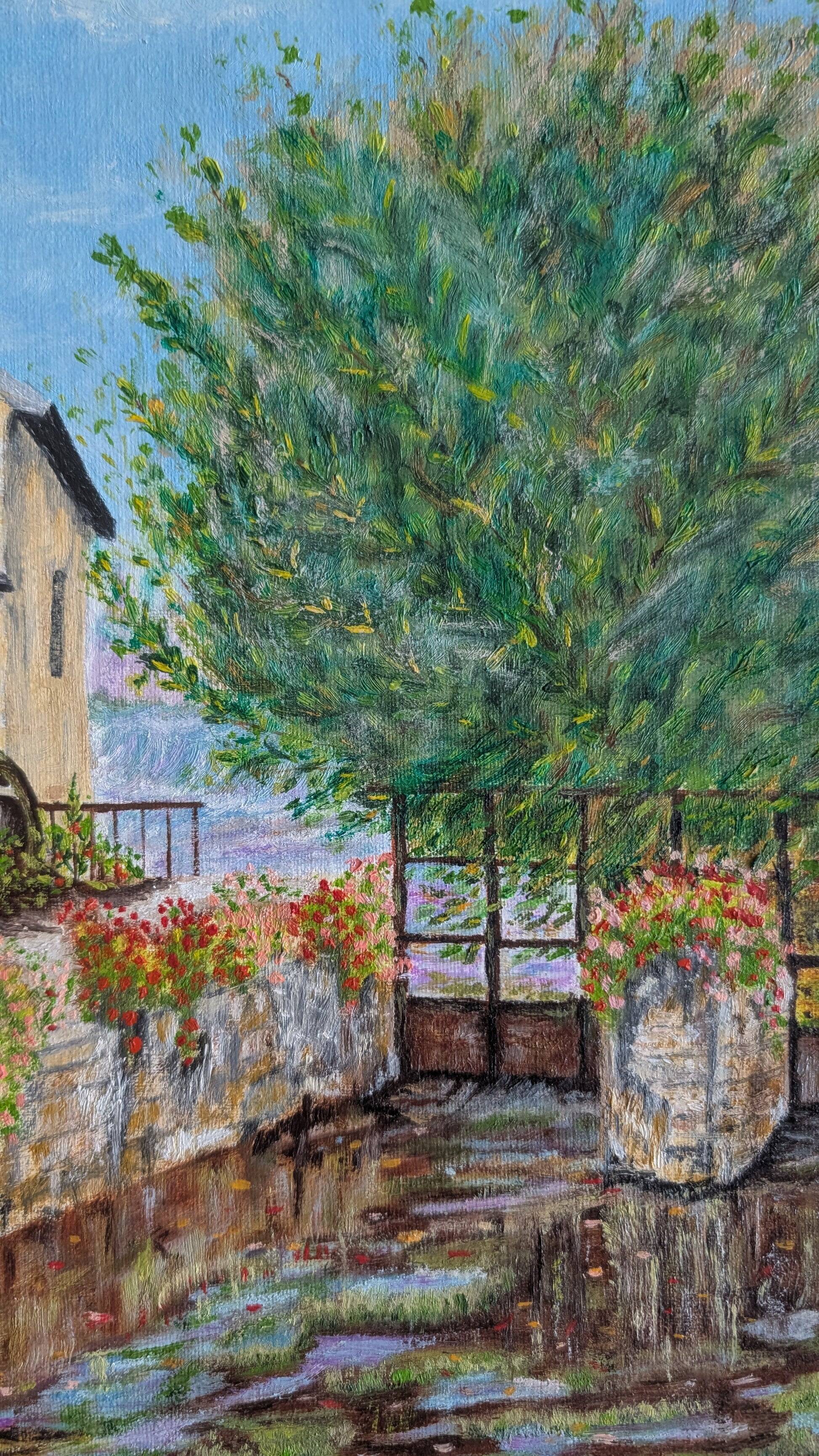 Oil painting – Village scene