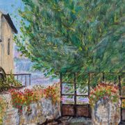 Oil painting – Village scene