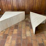 Travertine coffee table