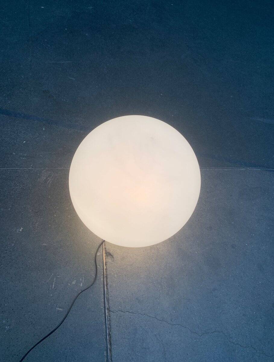 Vintage floor lamp in the shape of a globe from the French space age by SCE, France.