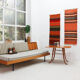 Sofa bed with storage compartment, ashwood