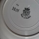 Assiettes plates fleur bleue en porcelaine St Amand dp 092284
