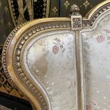 Louis XVI style shepherdess armchair in gilded wood 1900