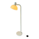Vintage floor lamp in white metal with acrylic shade.