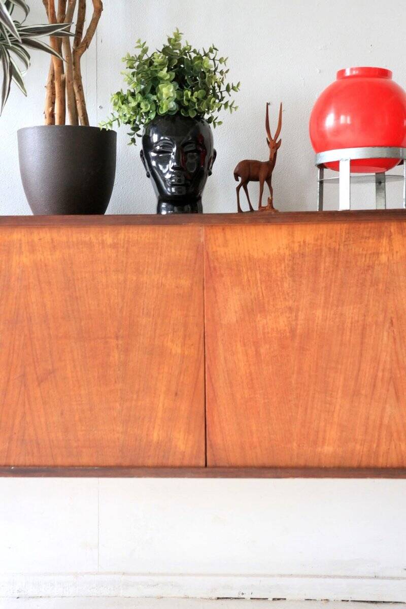 Mid-century modern sideboard in teak with metal legs, 1960s