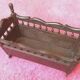 Breton style doll furniture cradle rocking carved and openwork wood...
