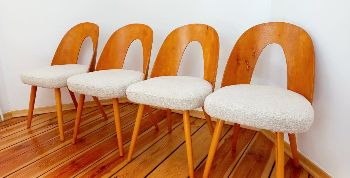 A set of four chairs, proj. A. Suman, Tatr Nabytok, Czechoslovakia, 1960s