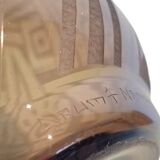 Art Deco vase in acid-etched smoked geometric glass by Daum Nancy France