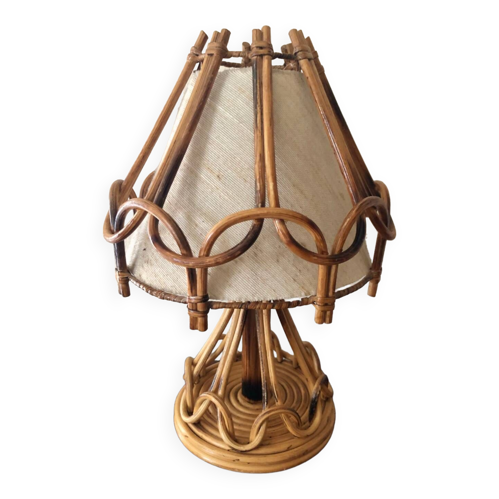 Rattan table lamp