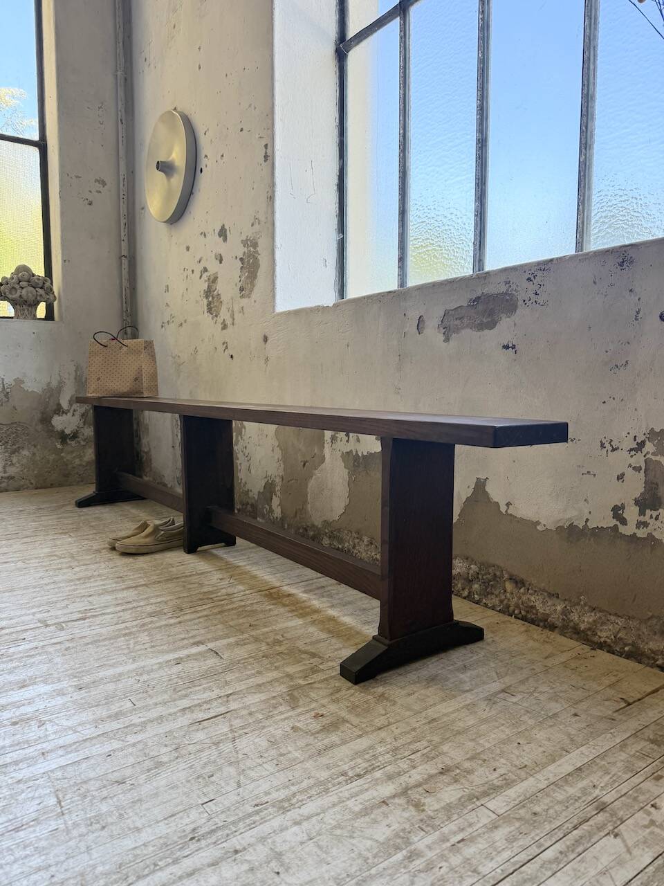 Oak bench 260 cm (2 available)