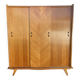 Light oak sliding door wardrobe, 1960