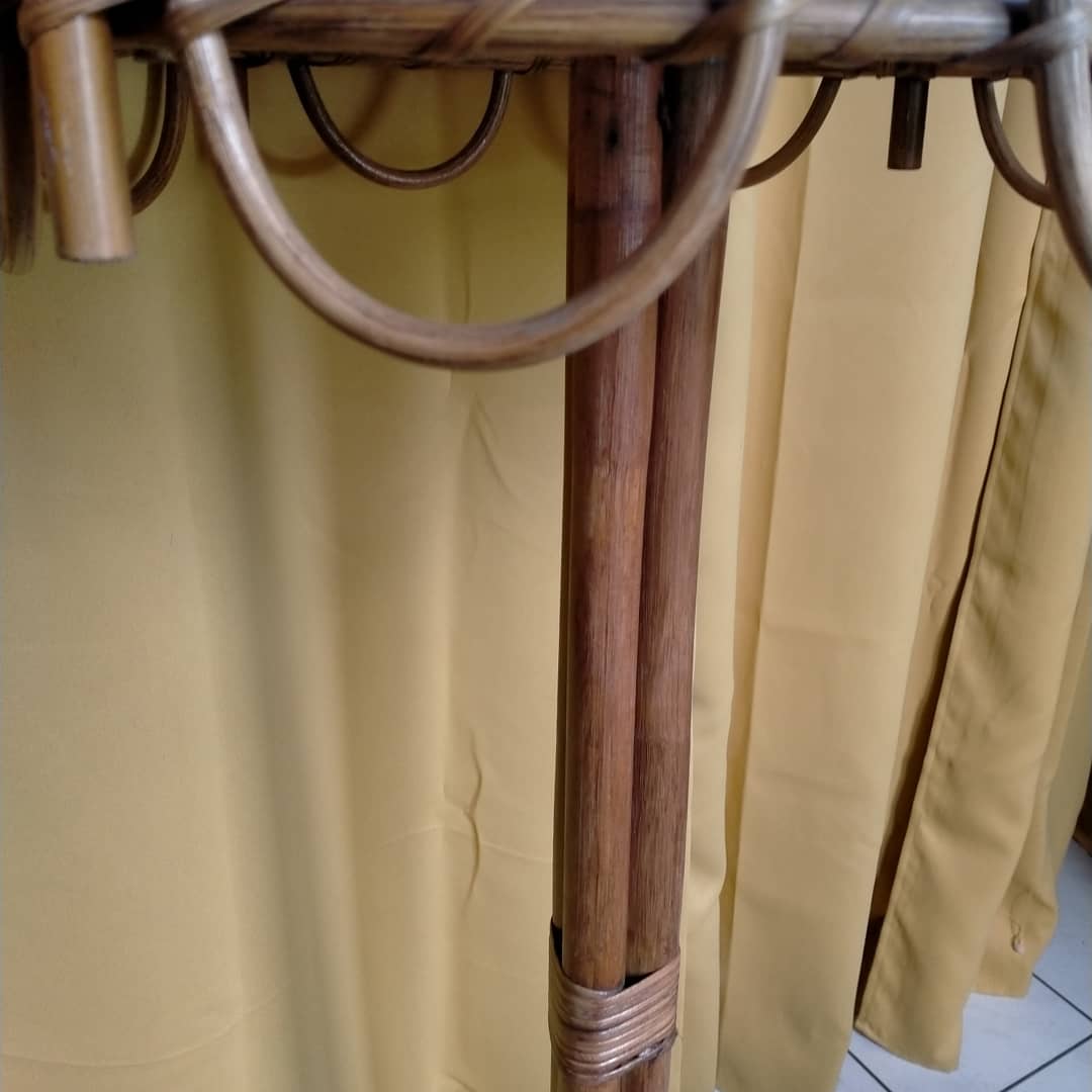 Vintage rattan lamppost