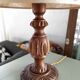 Pair of wood lamps and braiding