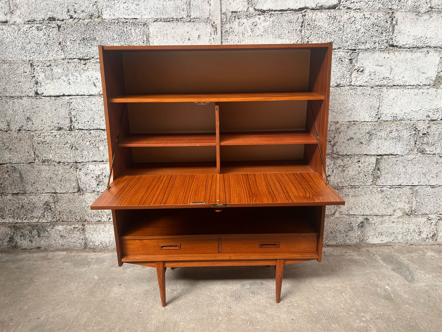 Secretary, 1960 Scandinavian high teak row