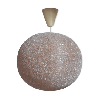 Ball pendant light in resin 70s