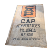 Old bag made of new burlap