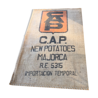 Old bag made of new burlap