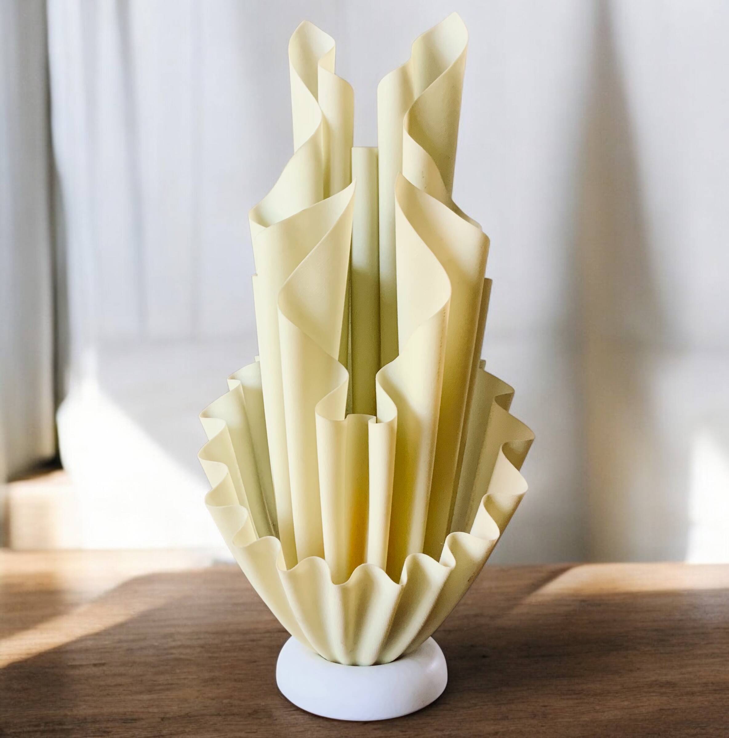 Resin table lamp by GIORGIA JACOB, French design, 1970s/80s